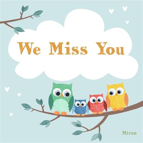 Printable We Miss You Cards